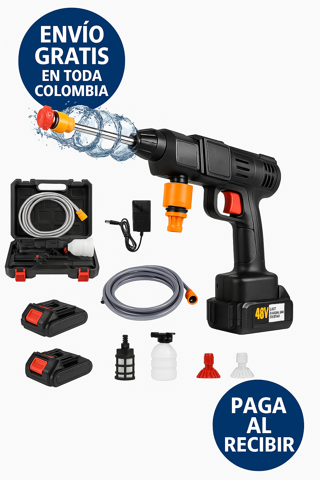 Hidrolavadora Inalámbrica 48v 2 Baterias